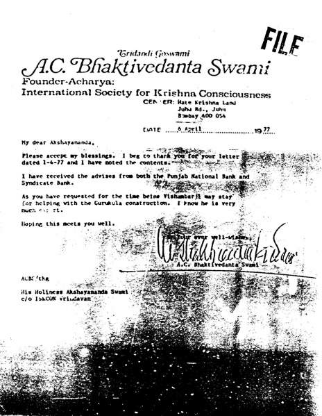 File:770406 - Letter to Akshayananda.JPG