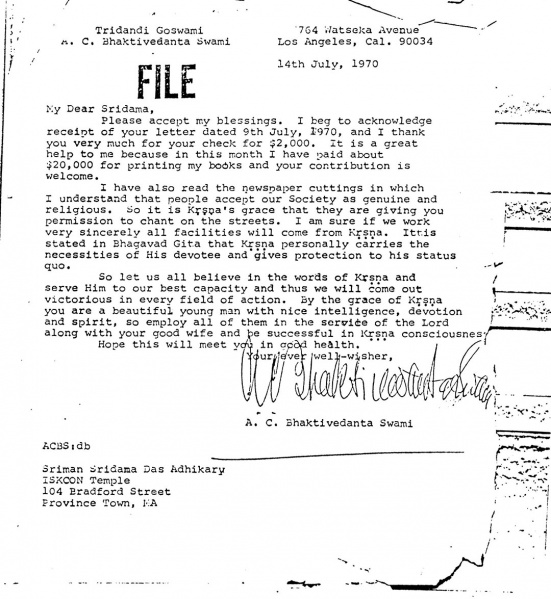 File:700714 - Letter to Sridama.JPG
