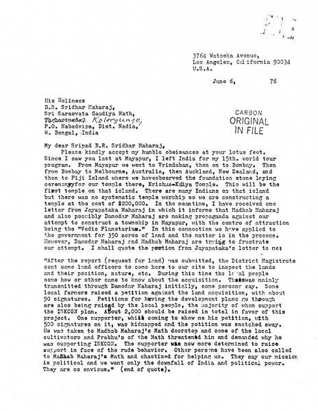 File:760606 - Letter to Sridhar 1.JPG