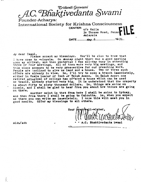 File:710506 - Letter to Tamal Krsna.JPG