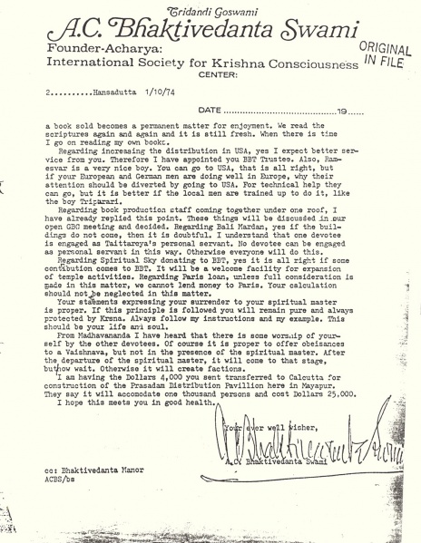 File:741001 - Letter to Hansadutta 2.JPG