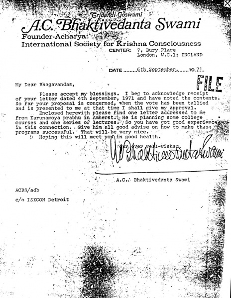 File:710906 - Letter to Bhagavandas.JPG