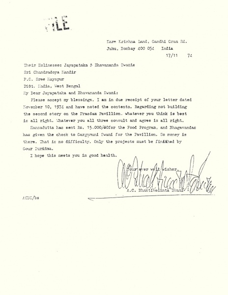 File:741117 - Letter to Jayapataka and Bhavananda.JPG