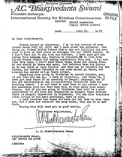 File:720729 - Letter to Achyutananda.JPG