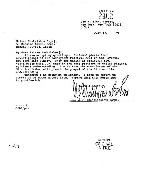 File:760719 - Letter to Ramakrishna Bajaj.JPG