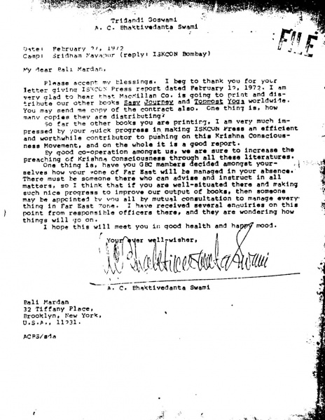 File:720227 - Letter to Bali Mardan.JPG
