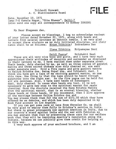 File:711210 - Letter to Bhagavandas 1.JPG