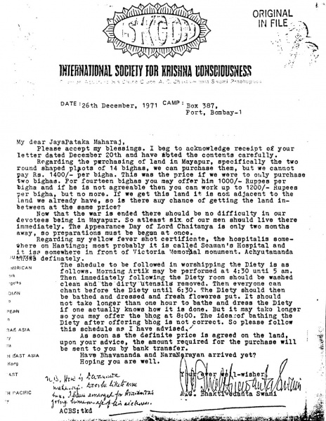 File:711226 - Letter to Jayapataka.JPG