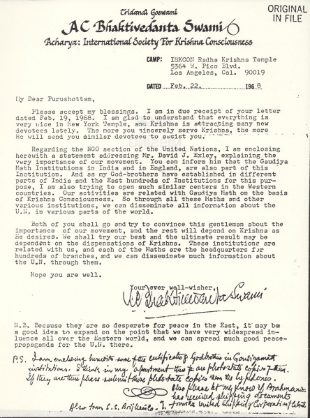 File:680222 - Letter to Purusottam.JPG