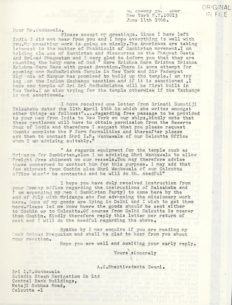 File:660611 - Letter to Mr. I. N. Wankawala.JPG