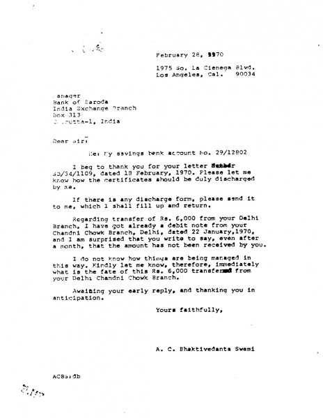 File:700228 - Letter to Bank of Baroda Calcutta.JPG