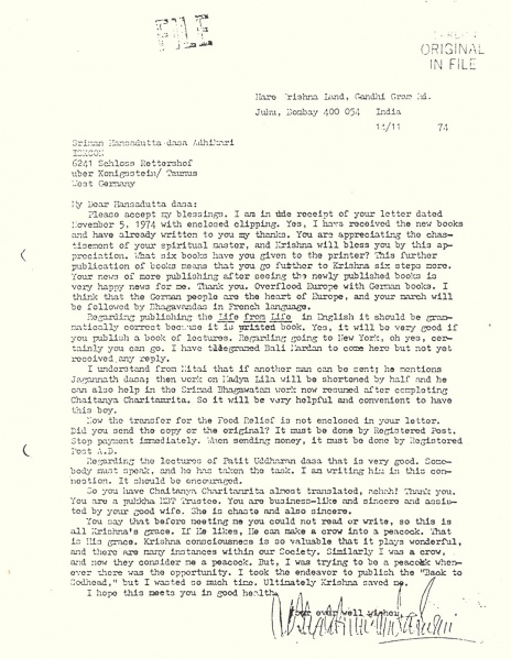 File:741114 - Letter to Hansadutta.JPG