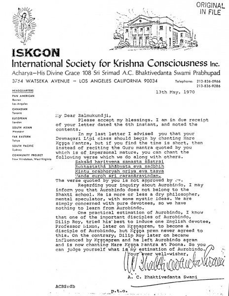 File:700513 - Letter to Balmukund.JPG