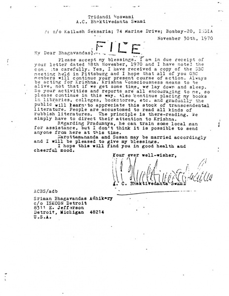 File:701130 - Letter to Bhagavandas.JPG