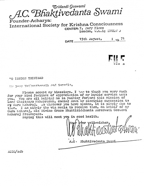File:710815 - Letter to ISKCON Trinidad.JPG