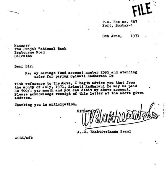 File:710608 - Letter to Manager - Punjab National Bank.JPG