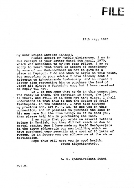 File:700513 - Letter to Damodar Maharaj.JPG
