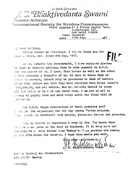 File:770511 - Letter to Giriraj.JPG