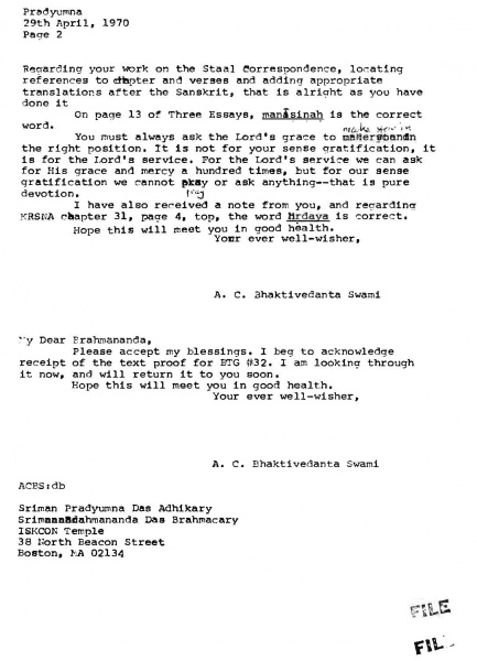 File:700429 - Letter to Pradyumna page2 and Brahmananda.jpg