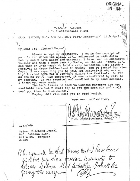File:710414 - Letter to Mulchand Deomal.JPG
