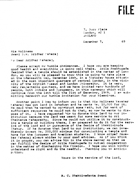 File:691207 - Letter to Sridhar Maharaj.JPG